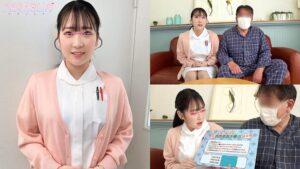 『心優しいナースがズラりと並んだチ○ポから手コキで担当患者のチ○ポ当てに挑戦！！』爆乳新人ナースが立ち並ぶ数多のチ○ポを触診検査…からの突然のデカチンぶっこみで困惑絶頂！デカパイを荒ぶらせながらガチイキ中出し昇天☆【街角素人モニタリング♯えな♯21歳】-1
