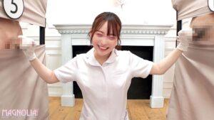 『心優しいナースがズラりと並んだチ○ポから手コキで担当患者のチ○ポ当てに挑戦！！』超きゃわたんナースが立ち並ぶ数多のチ○ポを触診検査…からの突然のデカチンぶっこみで潮吹き絶頂！謝りながら止まらぬガチイキで中出し昇天☆【街角素人モニタリング♯まい♯25歳】-7