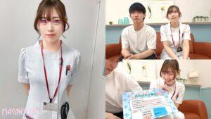 『心優しいナースがズラりと並んだチ○ポから手コキで担当患者のチ○ポ当てに挑戦！！』美巨乳ナースが立ち並ぶ数多のチ○ポを触診検査…からの突然のデカチンぶっこみで連続絶頂！あまりの気持ち良さに意識ぶっ飛び中出し昇天☆【街角素人モニタリング♯あずさ♯26歳】-1