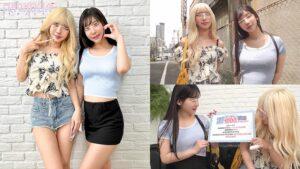 『JD２人組が協力チャレンジ！イッて吹き出した潮を1000ml溜めて密室から脱出！』エロさ溢れるW陽ギャルJDが挑戦で色んなオモチャを使って潮吹き連続絶頂ッ…さらにお助けマン乱入でノンストップ潮吹きからの濃厚中出し4P♪【街角素人モニタリング♯みおり＆まきな】-1