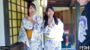 高級旅館で大乱交！住み込みバイトの美女達をやりたい放題エッチしまくる濃厚生中SEX！【しおり/ゆいか/いちか/のかぜ】しおり＆ゆいか篇-3