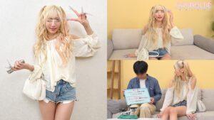 『ギャル×童貞のザーメンを溜めて脱出協力ゲーム！』ほんわかへそピギャルが挑戦☆ゴツいネイルで新感覚の乳首舐め手コキ♪大量射精でノルマ達成後も関係なく生ハメ続行ｗｗｗ【街角素人モニタリング♯あいか♯22歳】-1