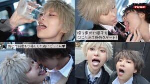 男装カップル路上スペレズごっくんデート 天馬ゆい 豊岡さつき-10