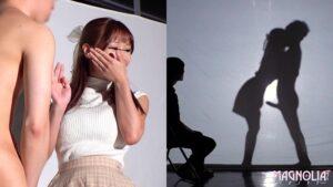 『ラブラブ大学生カップル限定！ドキドキ寝取られシルエットクイズ♪』美人で巨乳のパーフェクトボディJDが挑戦☆布越しでデカチン男に脱がされエッチなイタズラされ放題…彼にゾッコンの年上彼女が完堕ちNTR【街角素人モニタリング♯ひなこ♯22歳♯大学生】-3